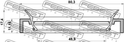 Сальник привода FEBEST 95HAY50801117L
