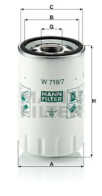 Фильтр масляный MANN-FILTER W7197
