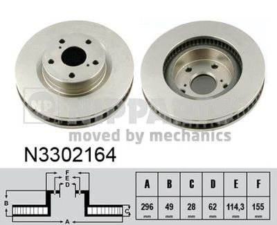 Диск тормозной NIPPARTS N3302164