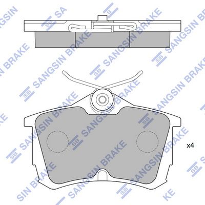 Колодки тормозные задние SANGSIN SP1635