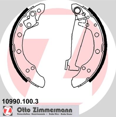 Колодки тормозные барабанные ZIMMERMANN 109901003