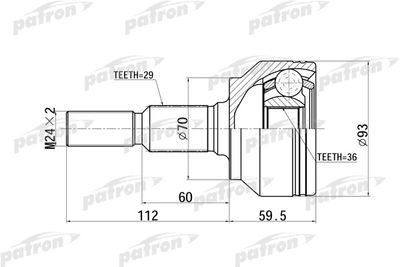 ШРУС наружный PATRON PCV6879