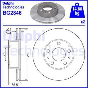 Диск тормозной DELPHI BG2846