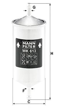 Фильтр топливный MANN-FILTER WK613