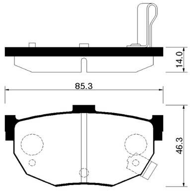 Колодки тормозные дисковые задние HSB HP0021