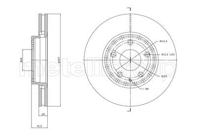 Диск тормозной METELLI 231850C