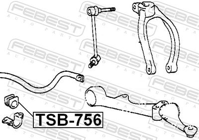 Втулка стабилизатора переднего FIESTROCO 10J1017