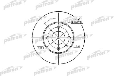 Диск тормозной передний PATRON PBD4018