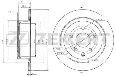 Диск тормозной задний Zekkert BS5449