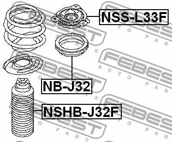 Опора амортизатора переднего FEBEST NSSL33F
