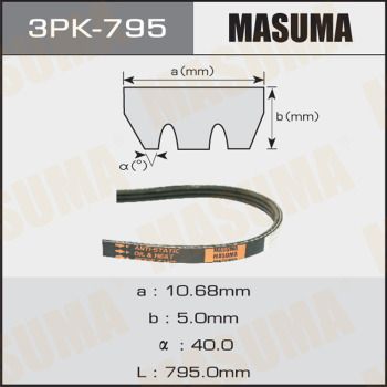 Ремень поликлиновой Masuma 3PK795