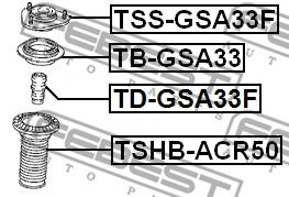 Подшипник передней опоры амортизатора FEBEST TBGSA33