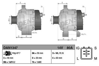 Генератор DENSO DAN1347