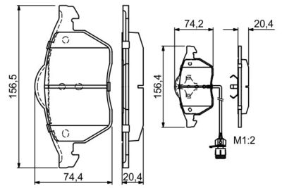 Колодки тормозные дисковые BOSCH 0986460937