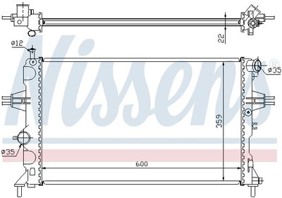 Радиатор системы охлаждения NISSENS 630041