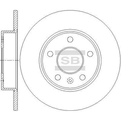 Диск тормозной задний SANGSIN SD5113