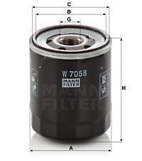 Фильтр масляный MANN-FILTER W7058