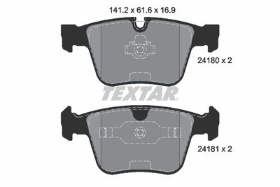 Колодки тормозные задние TEXTAR 2418001