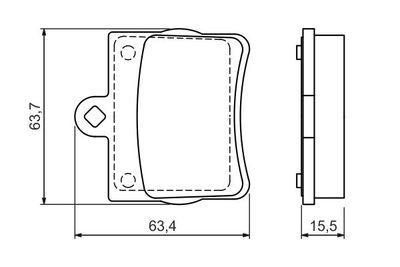 Комплект колодок для дискового тормоза BOSCH 0986494017