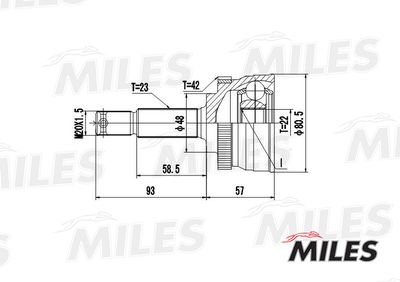 ШРУС наружный Miles GA20303
