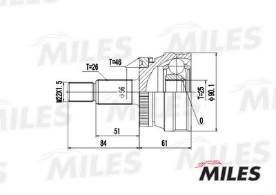 ШРУС наружный Miles GA20410