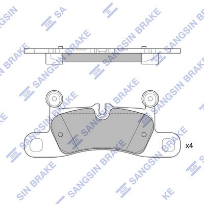 Колодки тормозные задние SANGSIN SP2319