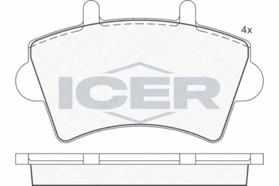 Колодки тормозные дисковые ICER 141442
