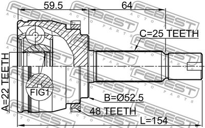 ШРУС наружный FEBEST 1210SOLA48