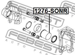Поршень суппорта тормозного заднего FEBEST 1276SONR