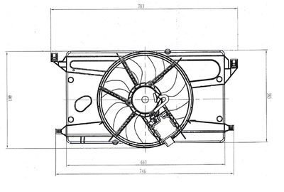 Вентилятор радиатора KALE 413500