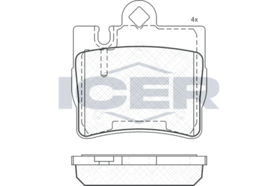 Колодки тормозные дисковые ICER 181390