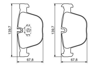 Комплект колодок для дискового тормоза BOSCH 0986494325