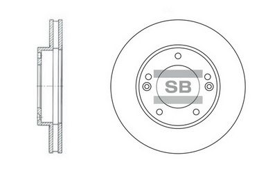 Диск тормозной передний SANGSIN SD2026