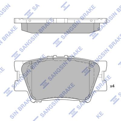 Колодки тормозные дисковые SANGSIN SP2081A