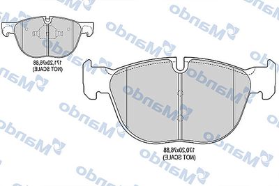 Колодки тормозные дисковые передние Mando MBF015256