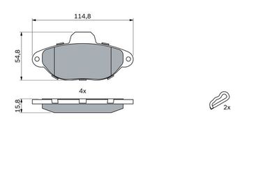 Колодки тормозные дисковые передние BOSCH 0986461119
