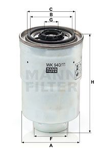 Фильтр топливный MANN-FILTER WK94011X