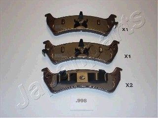 Колодки тормозные дисковые задние JAPANPARTS PP998AF