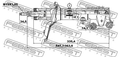 Амортизатор передний левый FEBEST 04660894FL
