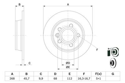 Диск тормозной BOSCH 0986478421
