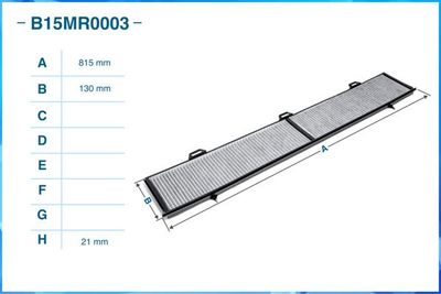 Фильтр салона угольный CWORKS B15MR0003
