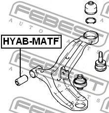 Сайлентблок рычага переднего FEBEST HYABMATF