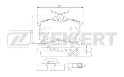 Колодки тормозные дисковые задние Zekkert BS1690