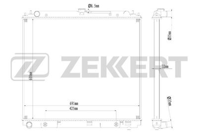 Радиатор охлаждения двигателя Zekkert MK1598