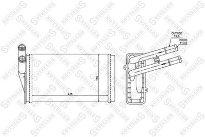 Радиатор отопителя STELLOX 1035021SX