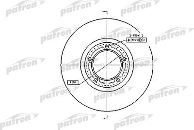 Диск тормозной передний PATRON PBD1622