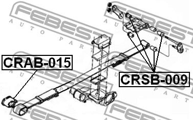 Сайлентблок рессоры задней FEBEST CRAB015