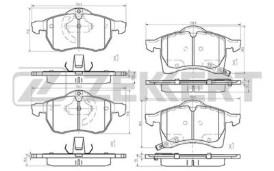 Колодки тормозные дисковые передние Zekkert BS2371
