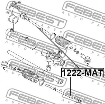 Тяга рулевая FEBEST 1222MAT
