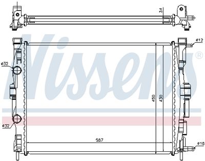 Радиатор системы охлаждения NISSENS 63769